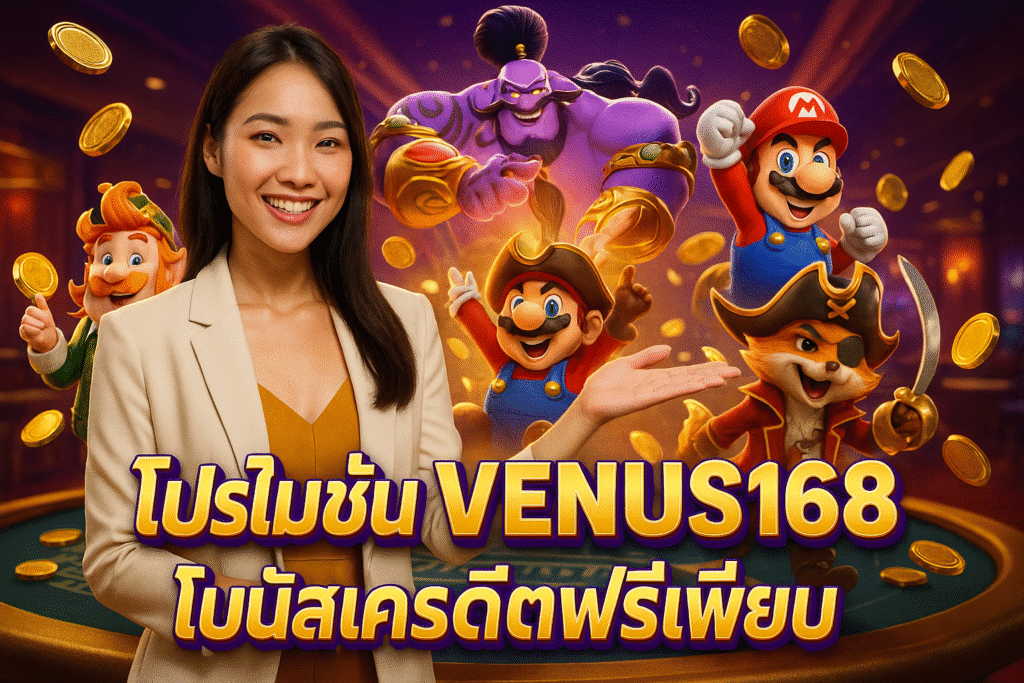 โปรโมชั่น VENUS168 โบนัสเครดิตฟรีเพียบ
